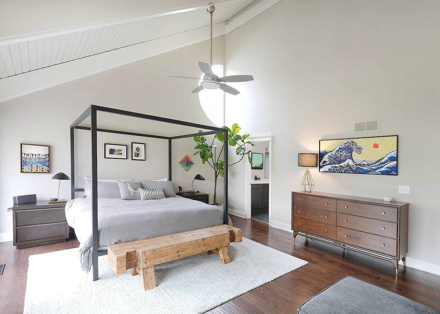 Muirfield primary bedroom with canopy bed