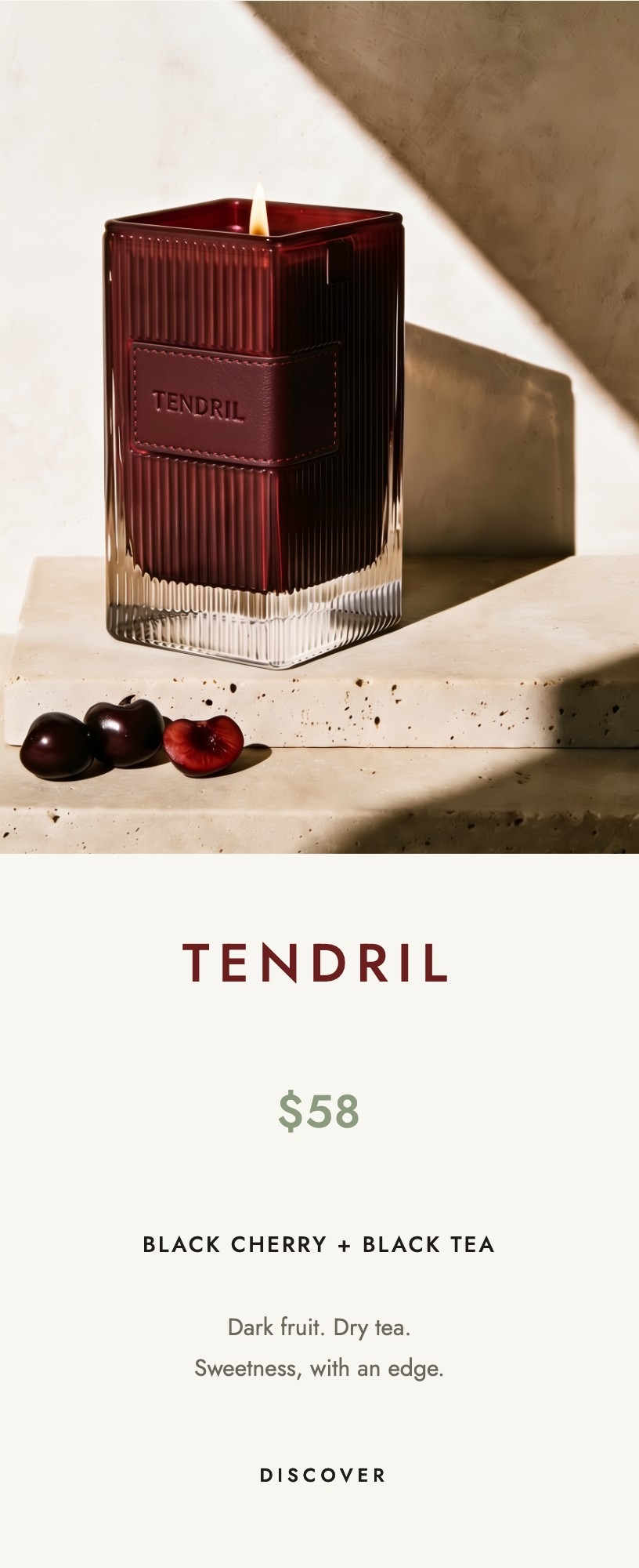Tendril version C: name and price lead