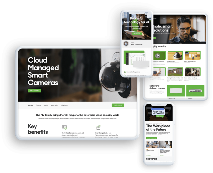 Cisco Meraki web pages