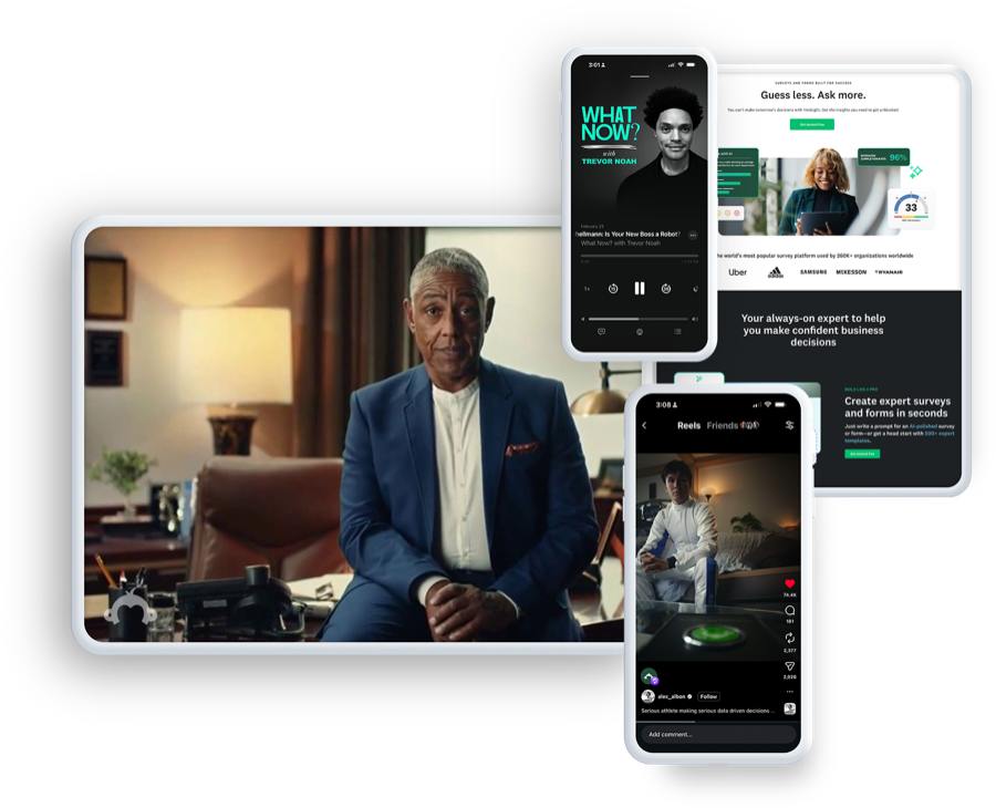 SurveyMonkey B2B repositioning across devices