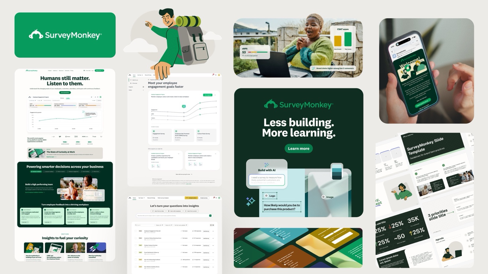 The new SurveyMonkey across web, product, social, and sales