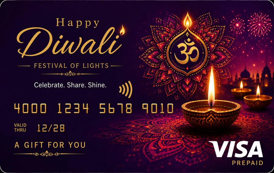 Diwali prepaid Visa card