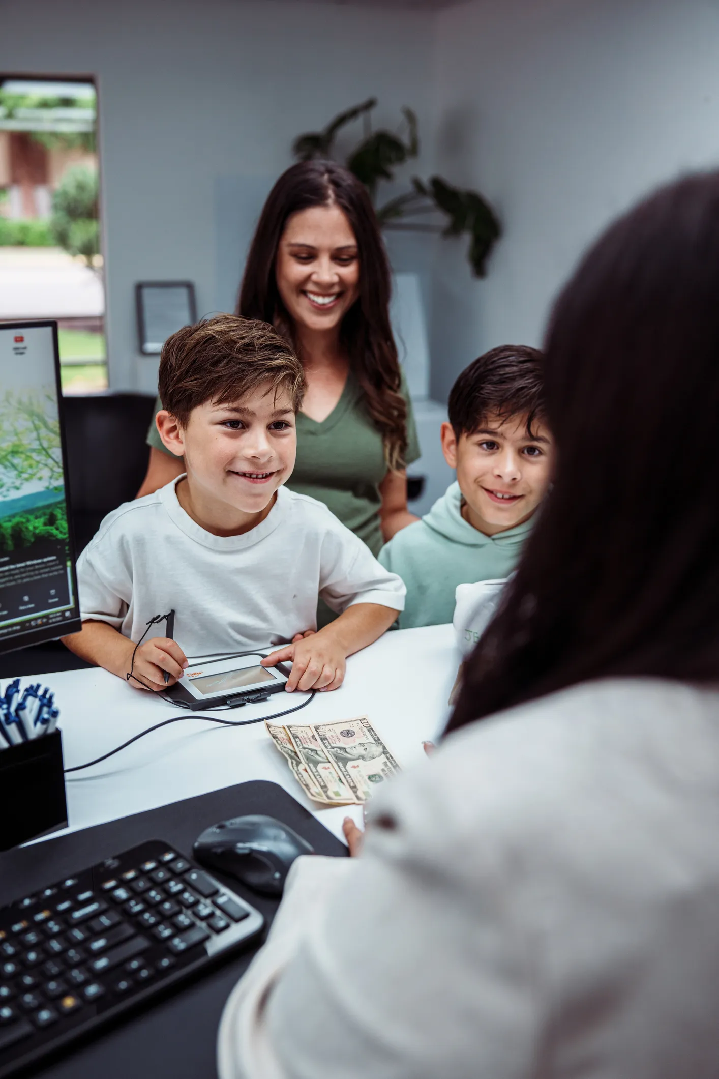 The front office of a K12 school