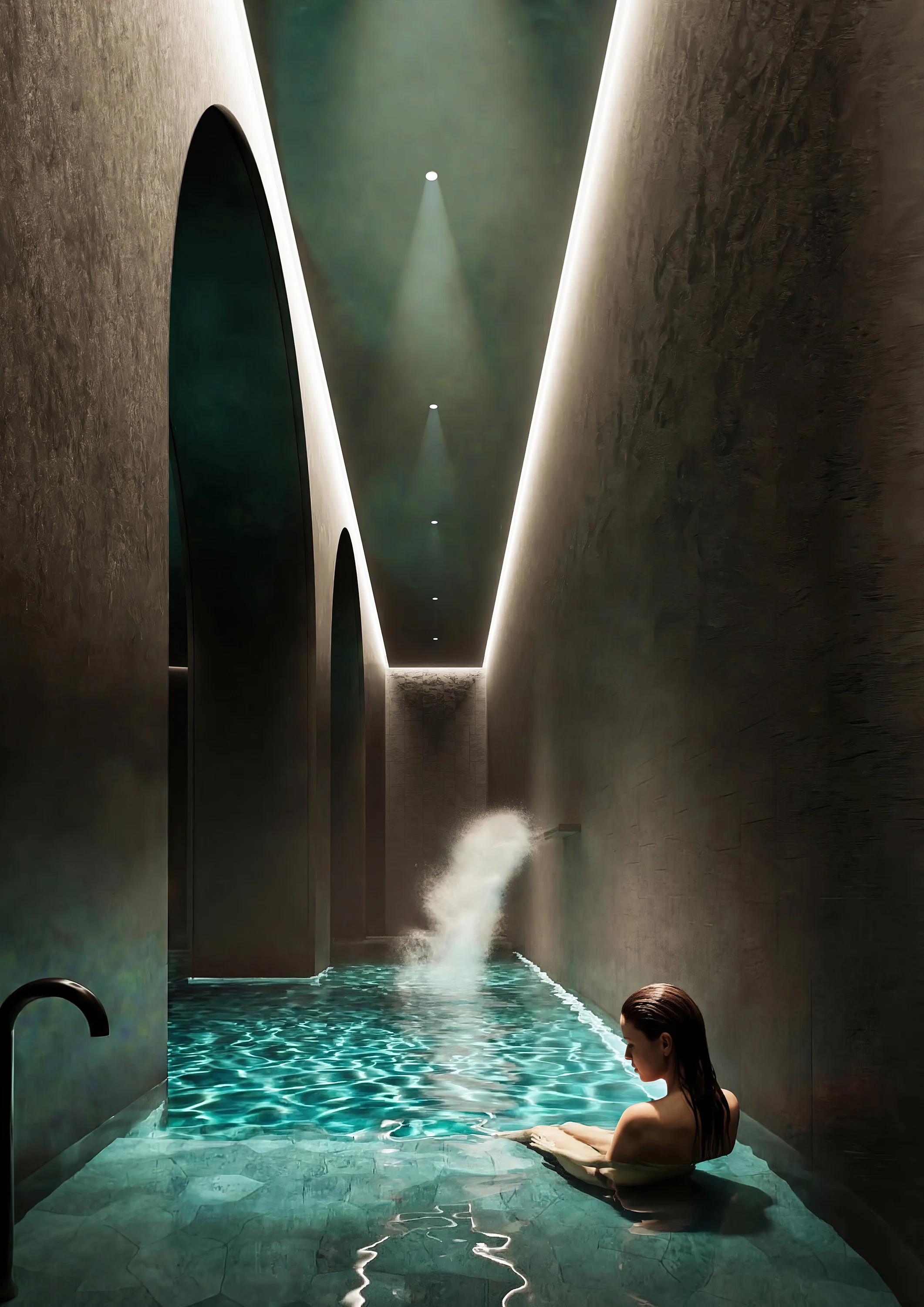 SPA — piscina interior y arcos
