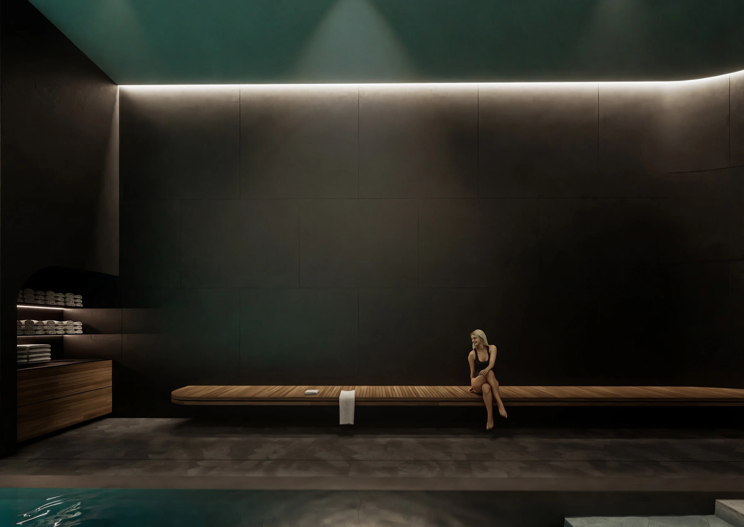 SPA — sauna y banco de descanso
