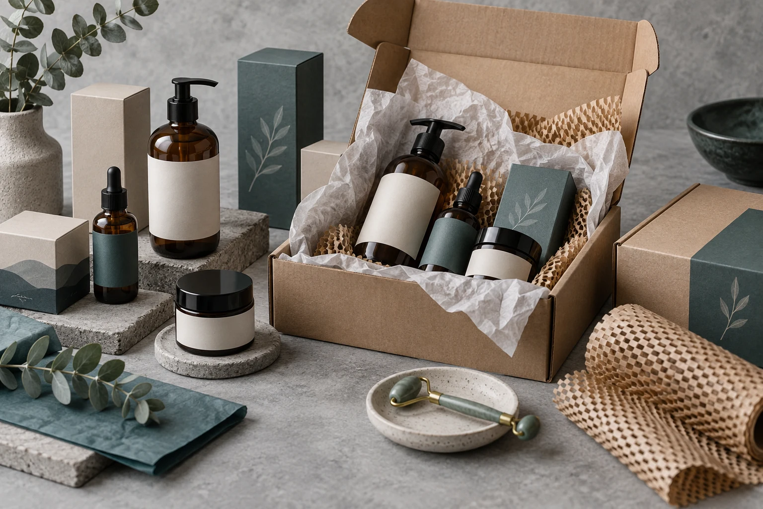 A direct-to-consumer personal care collection with protective mailer packaging