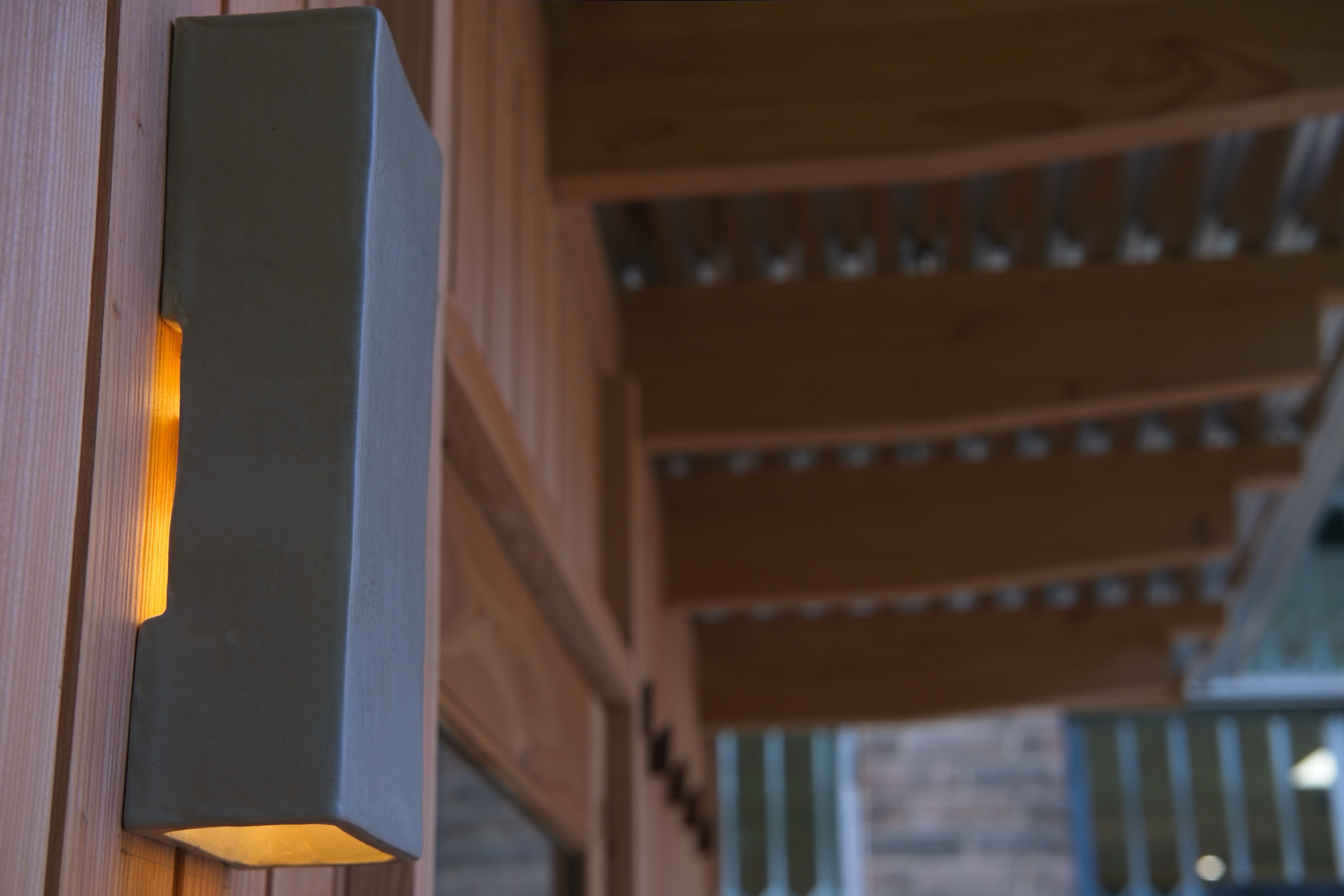 Larch-clad sauna in a garden setting, Bristol