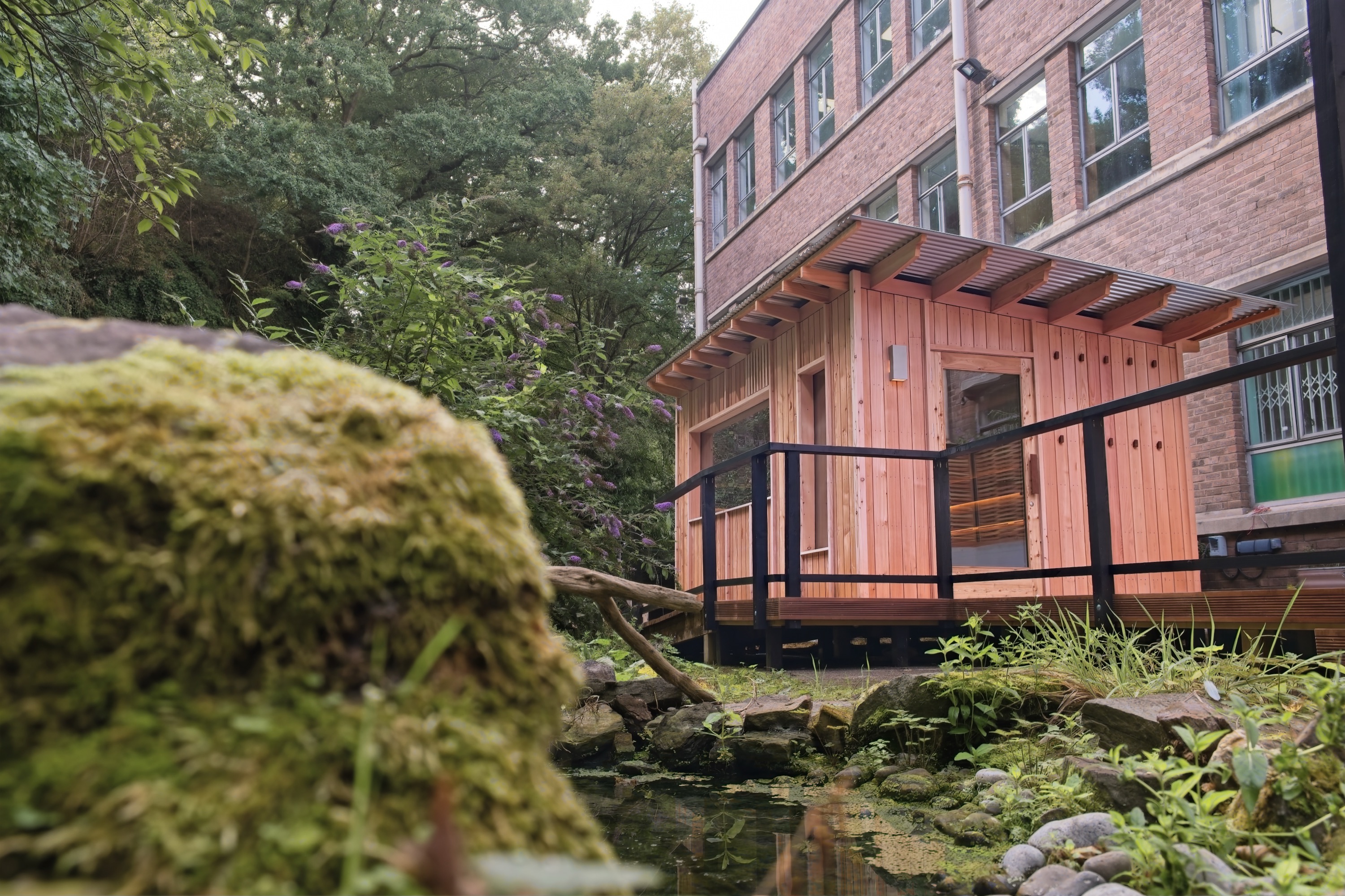 Communal timber sauna for Bristol Community Sauna in East Bristol