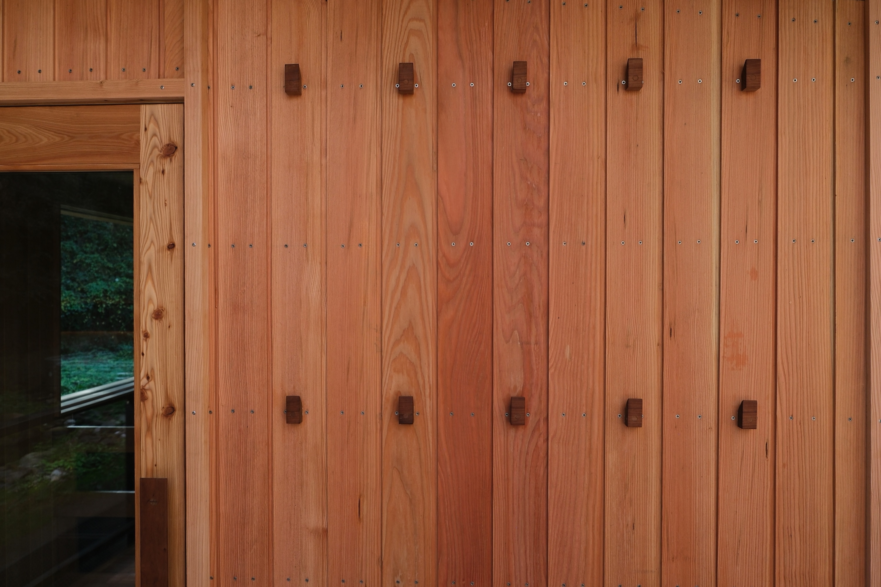 Untreated Welsh larch cladding on the St Anne's community sauna