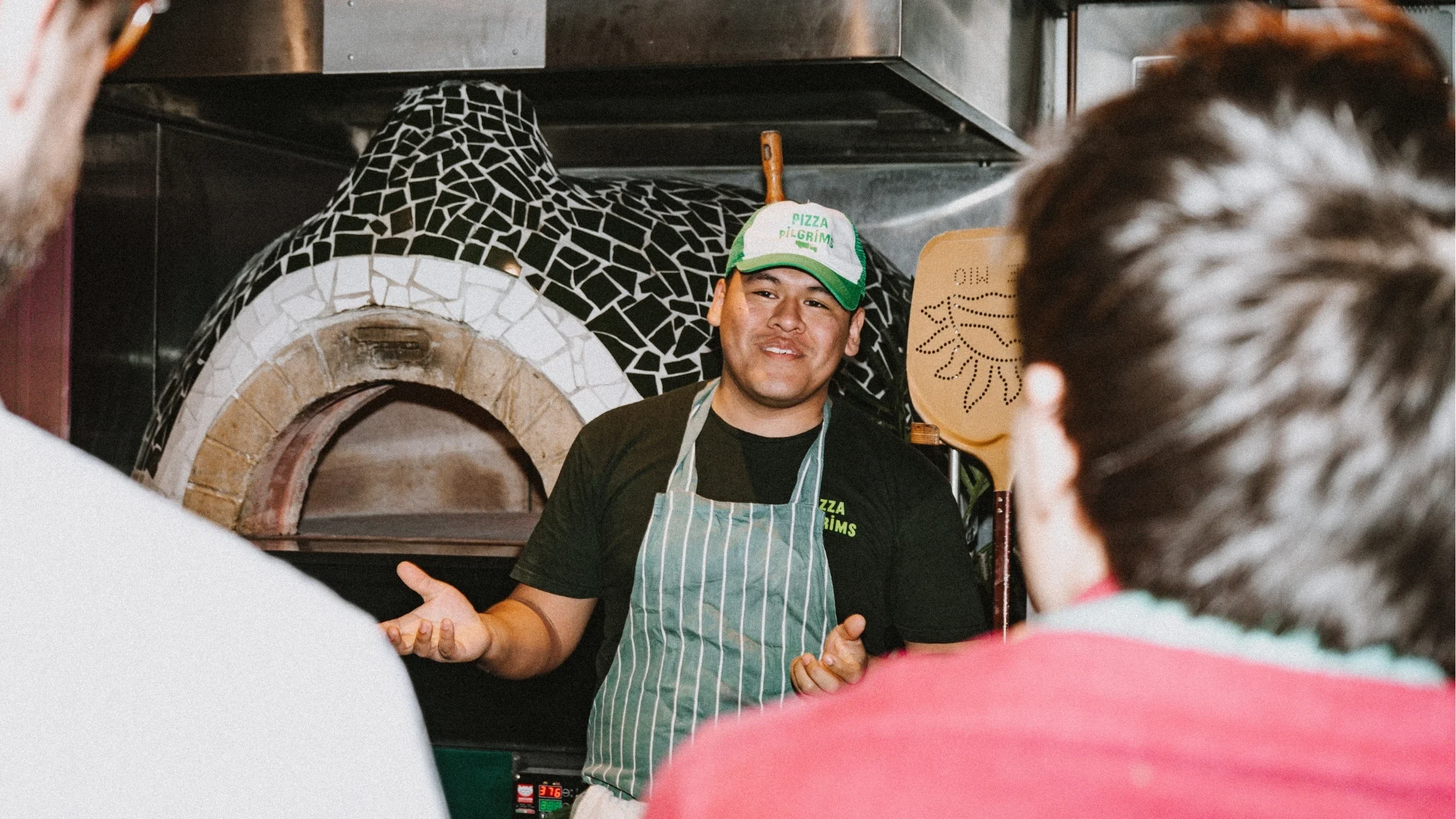Pizza Pilgrims manager and team