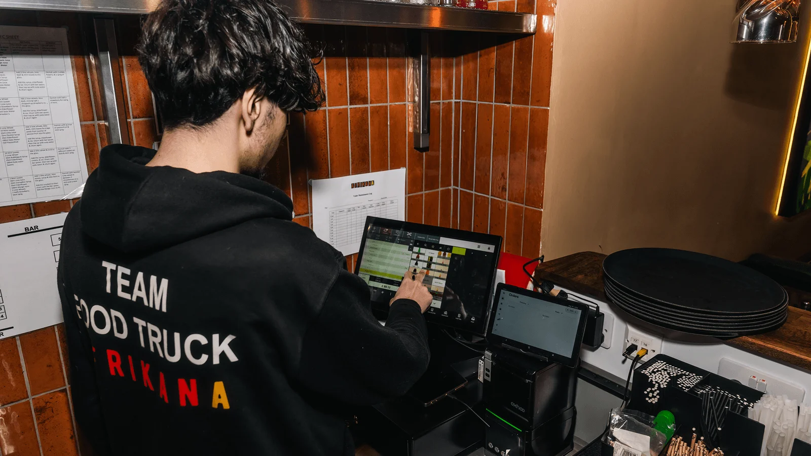 Restaurant employee using Nory agentic AI Compliance Assistant
