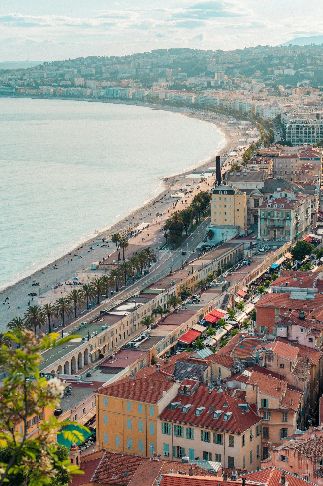Rooftops of a coastal village