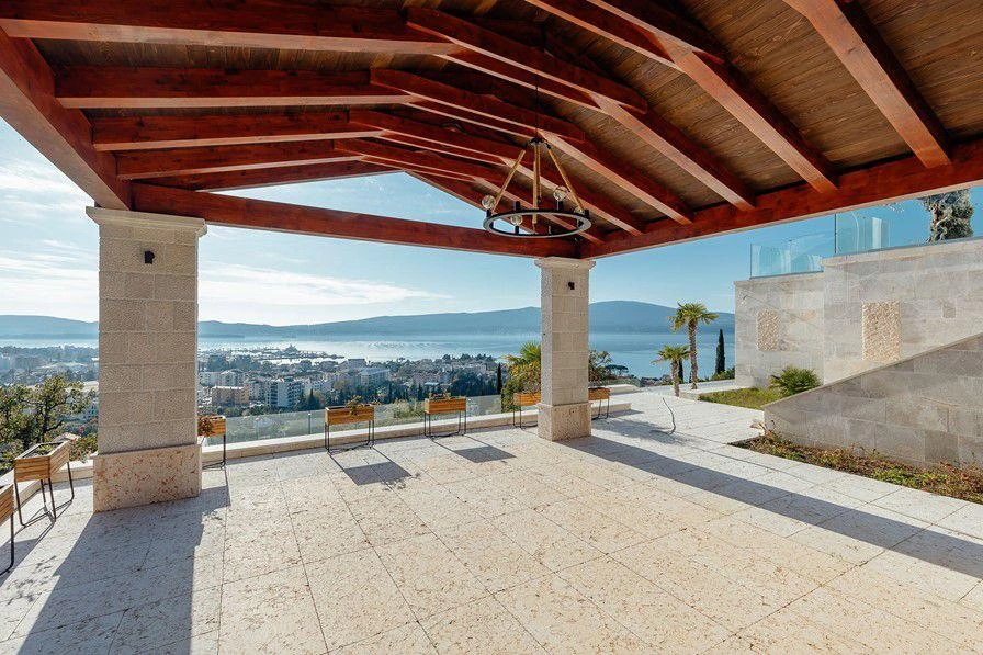 Panoramic villa above Porto Montenegro: terrace & outdoor, photo 1