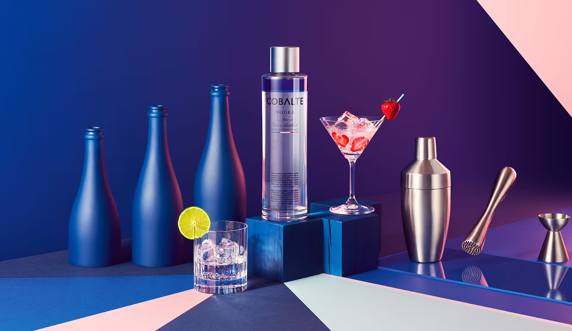 Cobalte Vodka — direction artistique photographie