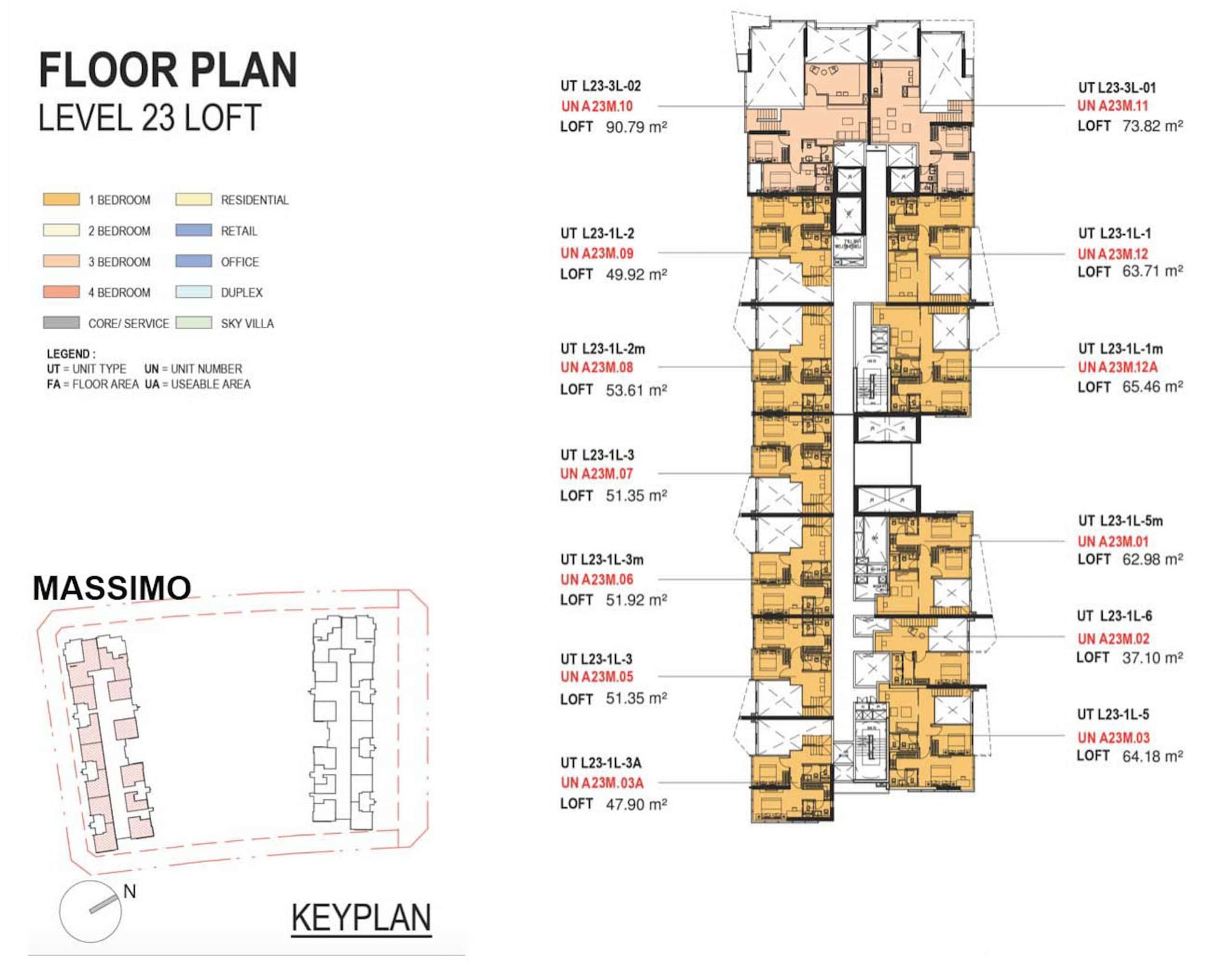 The Opera – mặt bằng tầng 23 loft