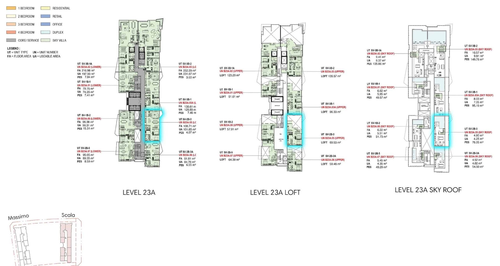 The Opera – mặt bằng tầng 23A penthouse
