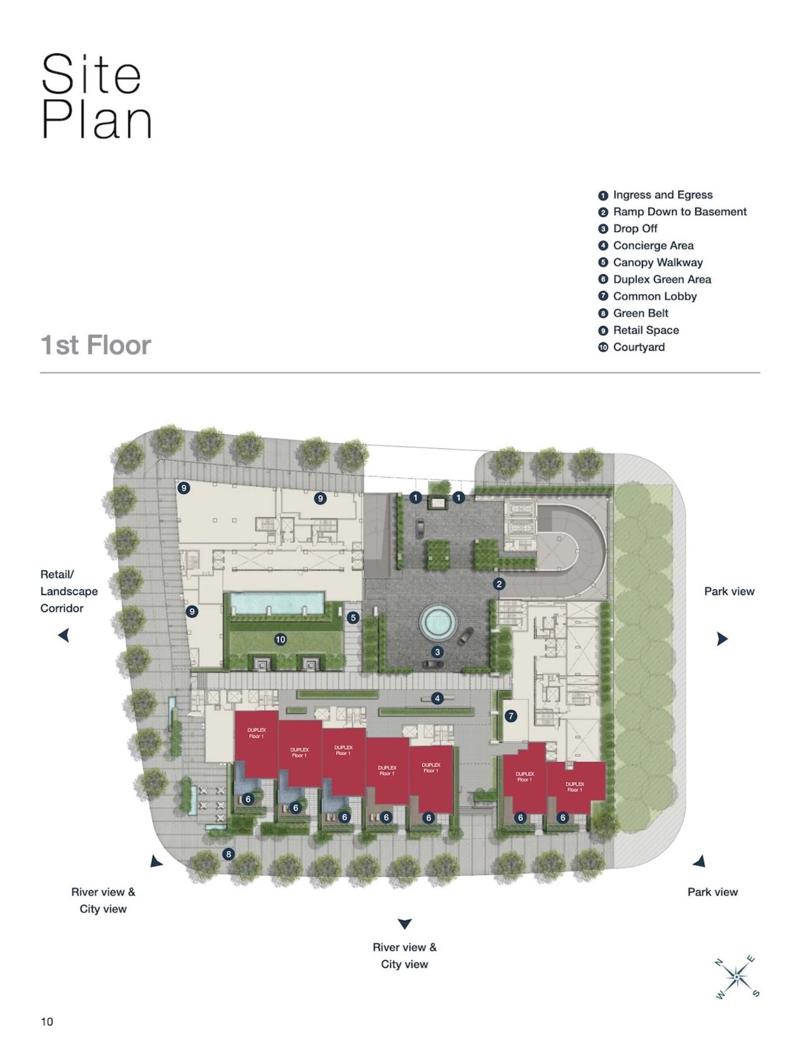 Mặt bằng tầng 1 Cove Residences