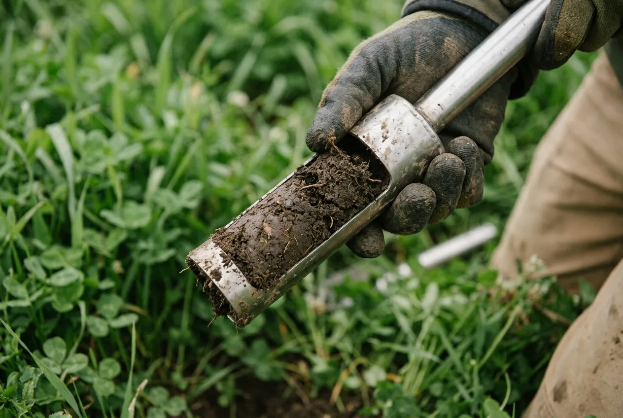 Soil sampling across a monitored field