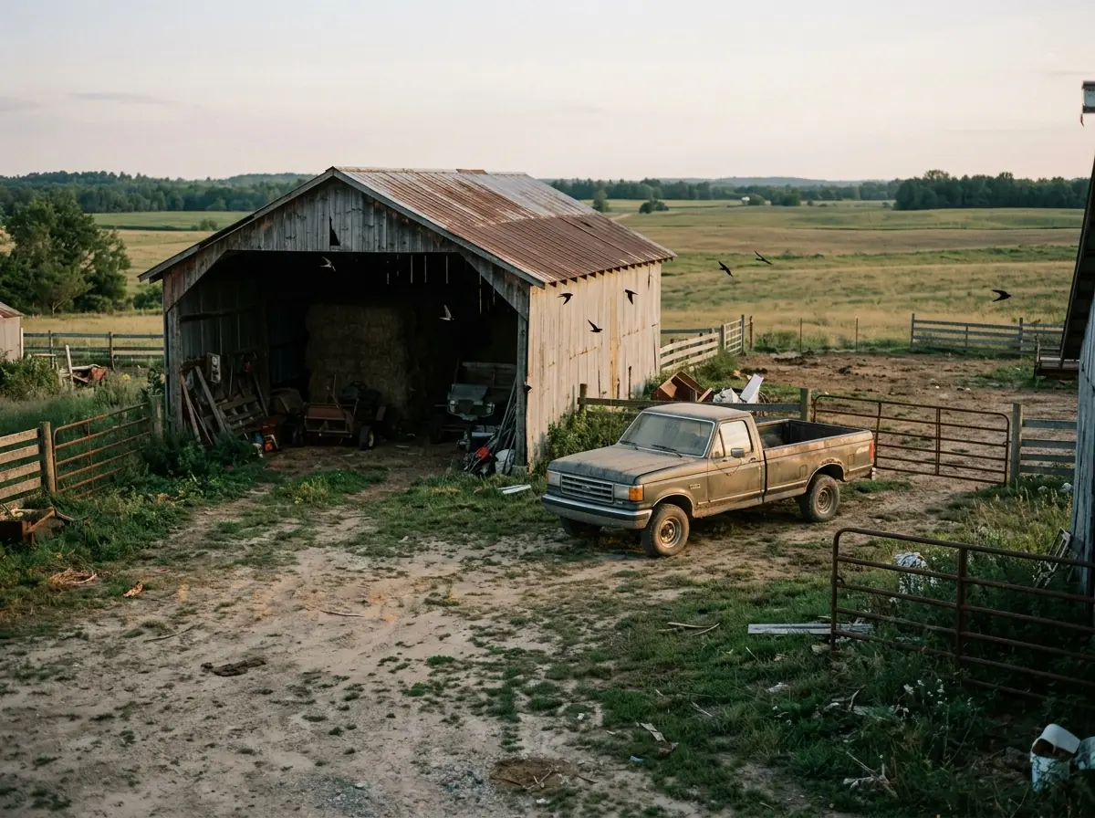 Farmyard and barn at a partner farm
