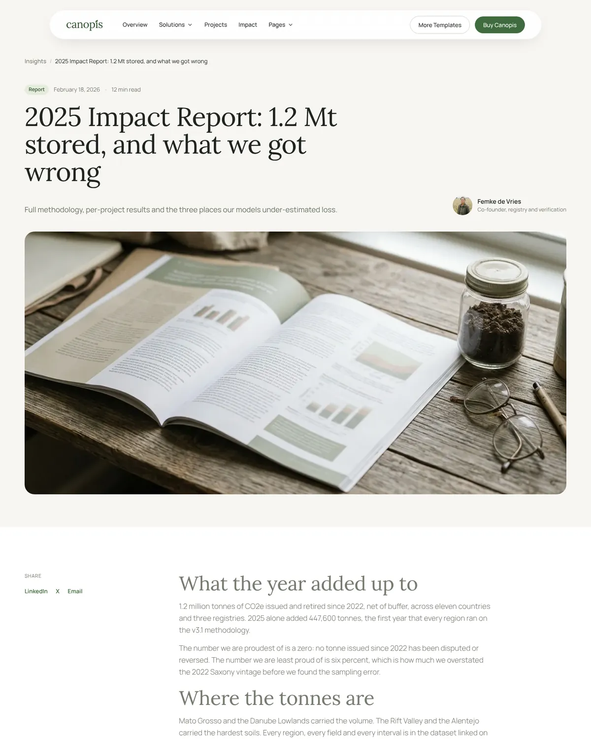 Canopis Insight Detail page preview