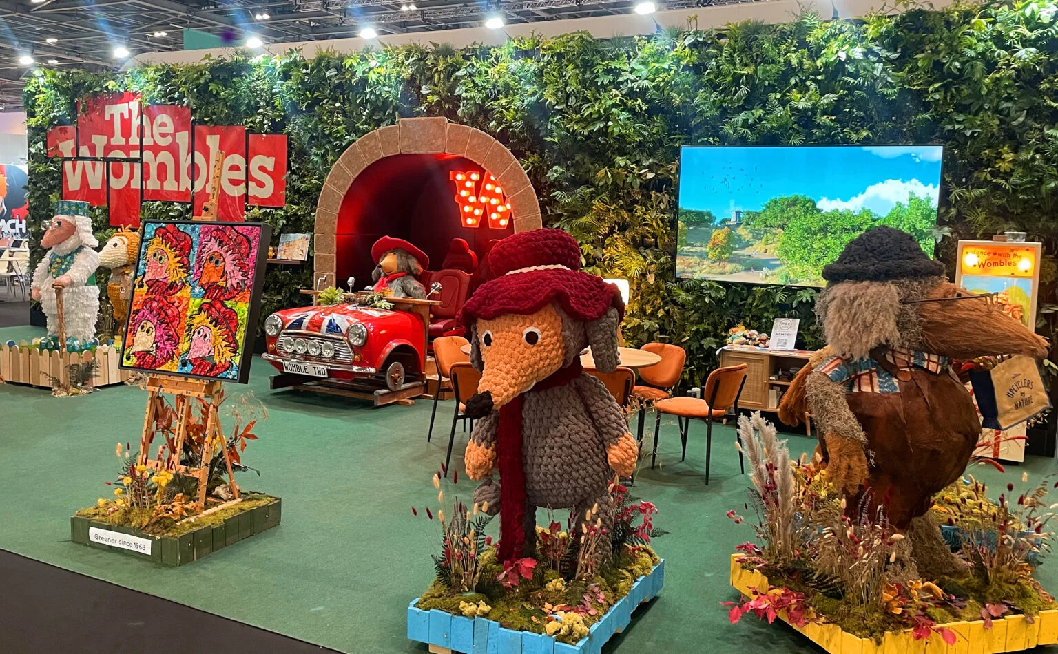The Wombles 12-metre living wall at Brand Licensing Europe, ExCeL London