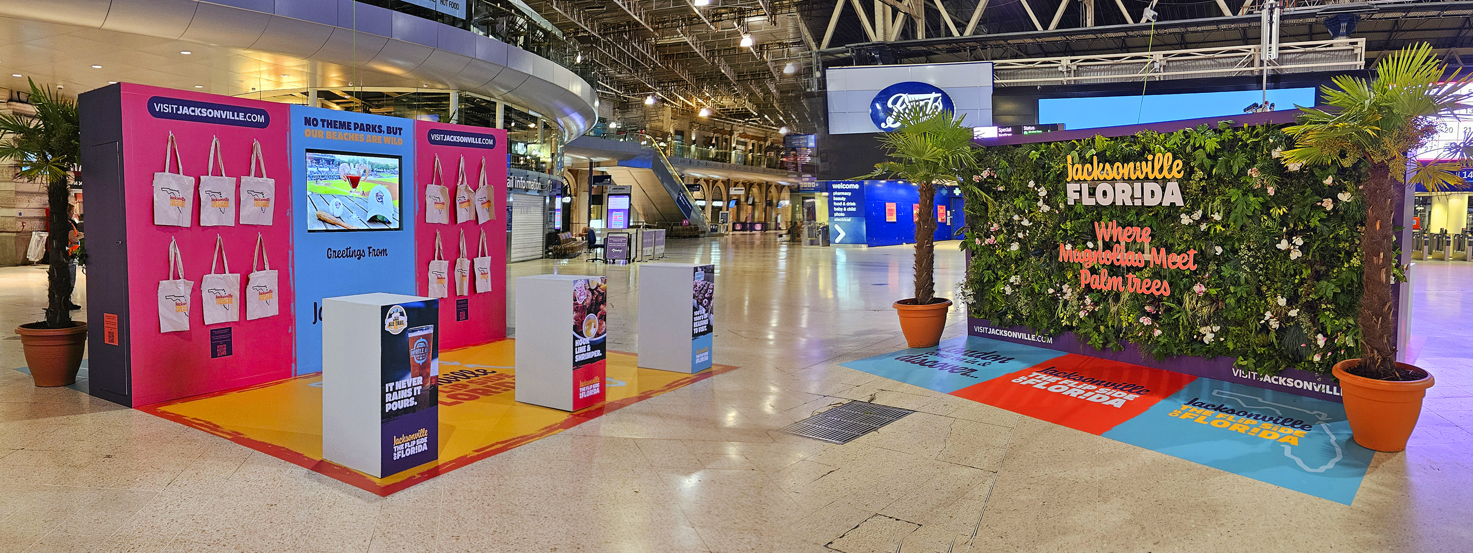 Jacksonville Florida brand activation at Waterloo Station