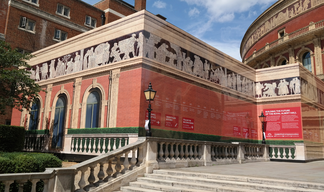 Royal Albert Hall architectural printed hoardings