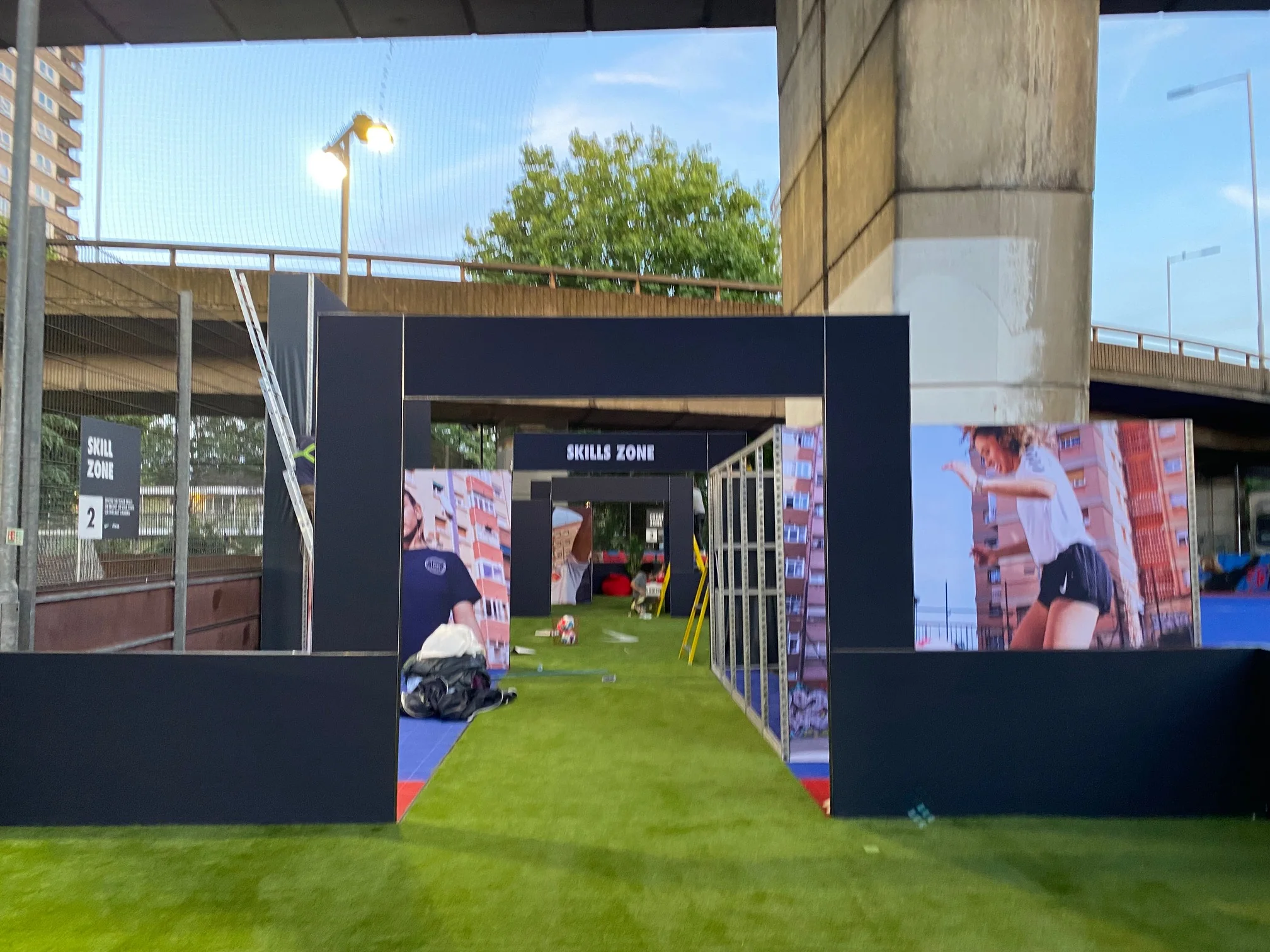 Entrance to the Nike × TikTok Skills Zone at the Westway football activation, London, 2022