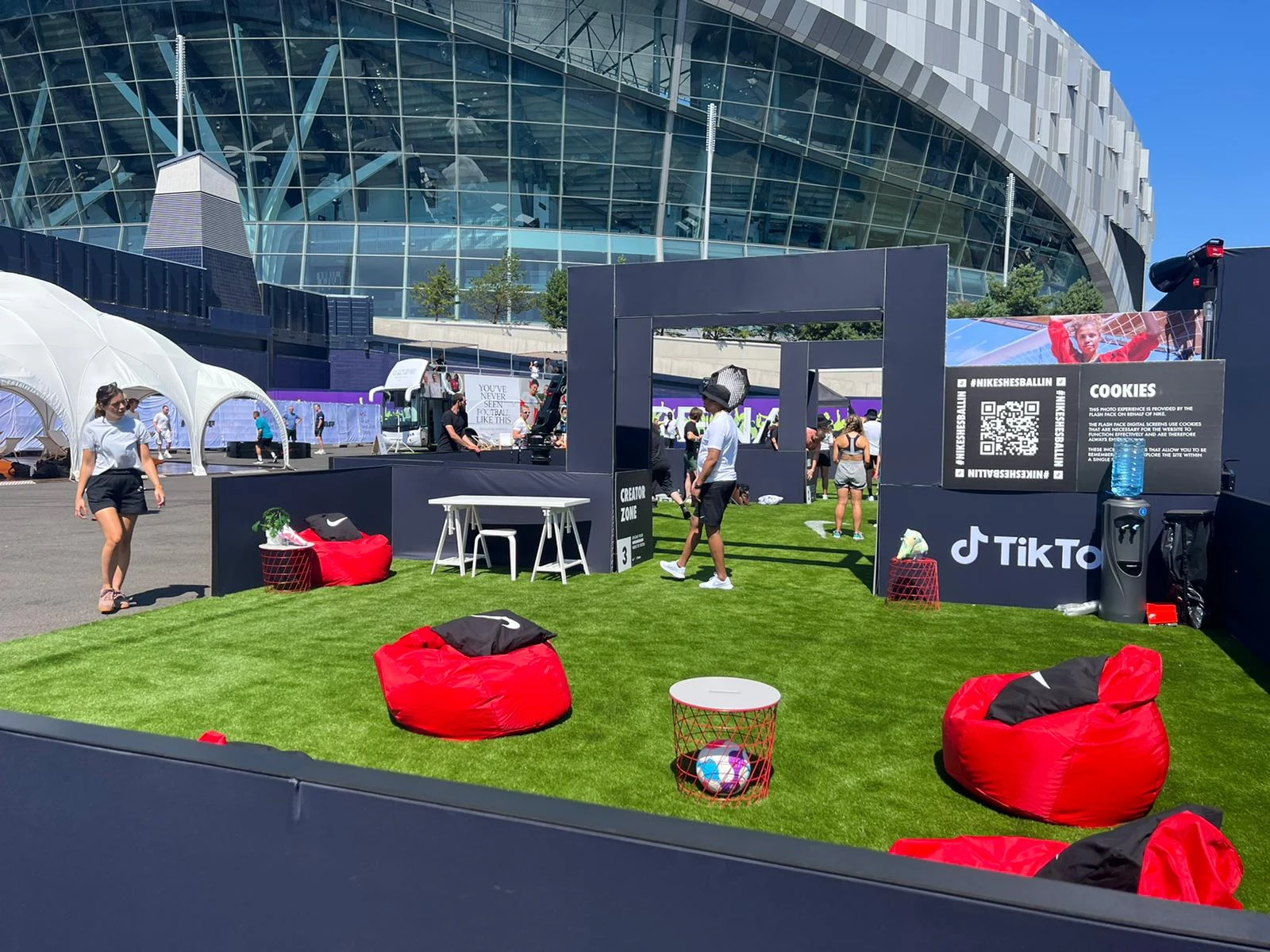 Second Nike × TikTok football activation at Tottenham Hotspur Stadium, 2022
