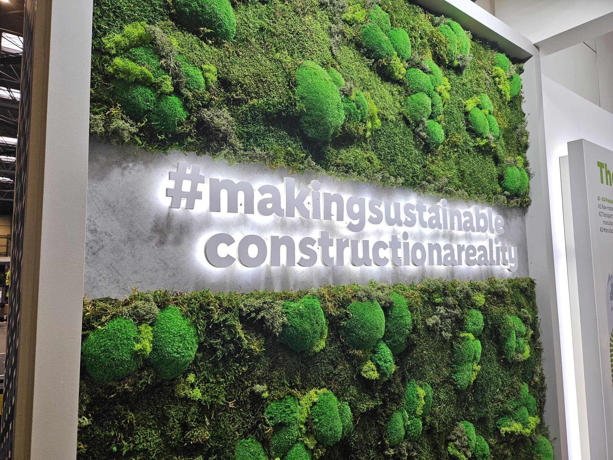 Preserved moss wall installation