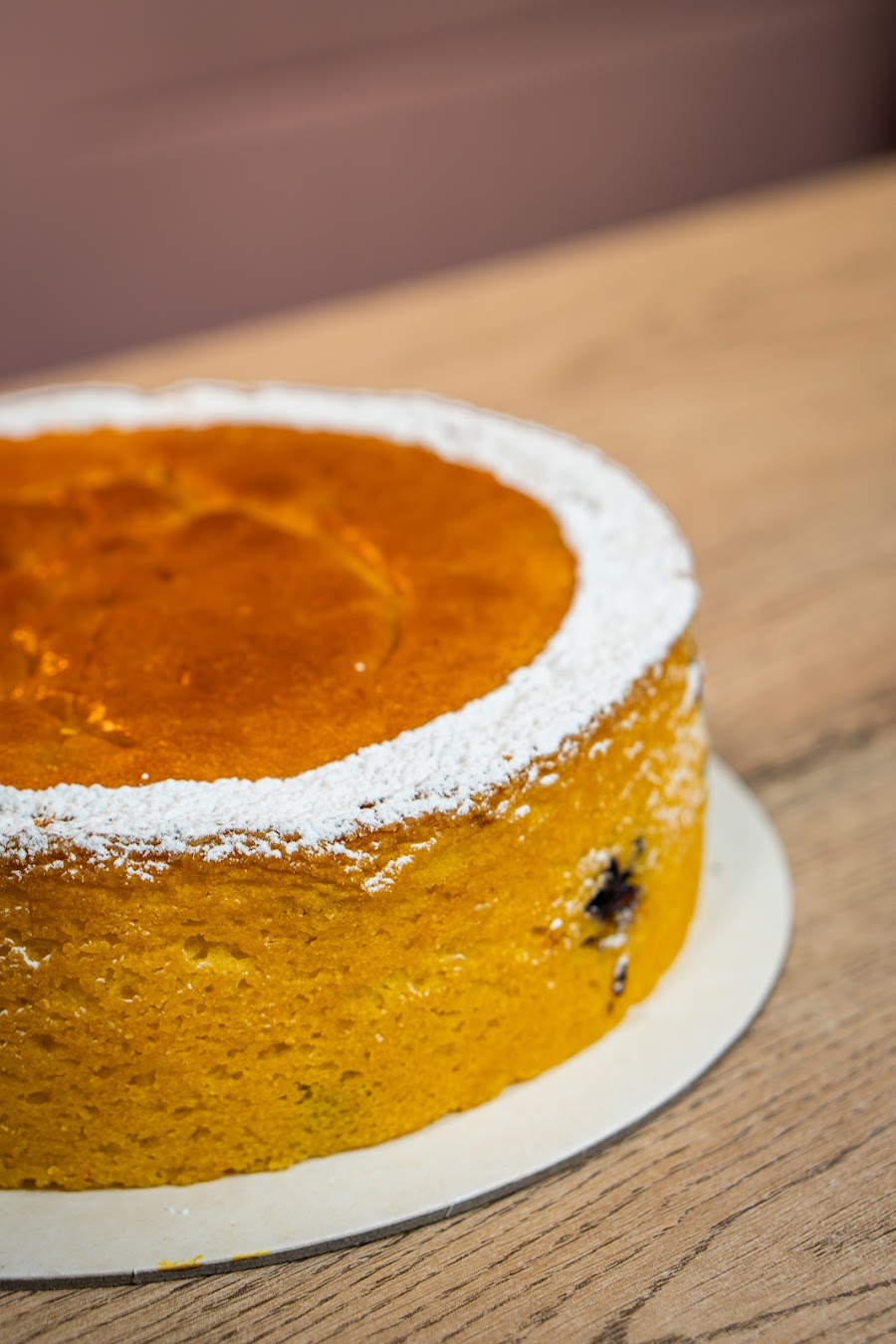 Torta de naranja y arándanos