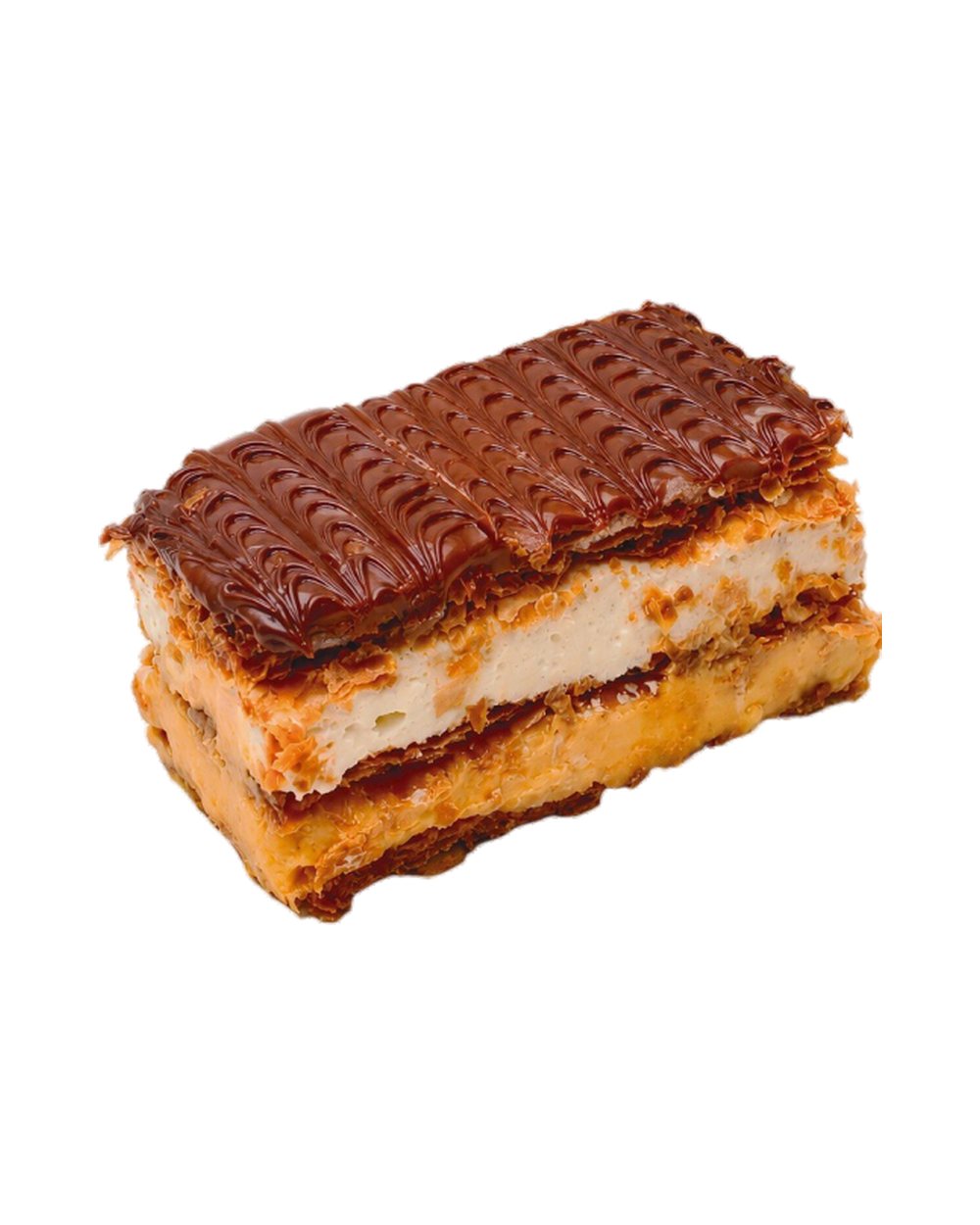 Milhojas con cobertura de chocolate