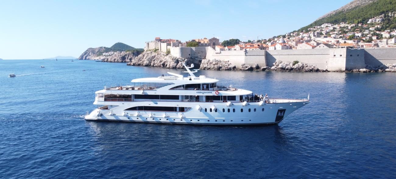 M/S Ambassador at anchor near Dubrovnik