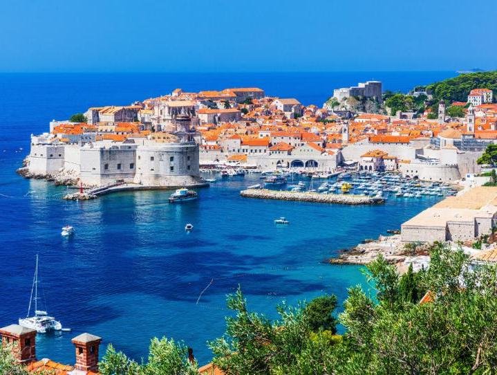 Dubrovnik old town and harbour
