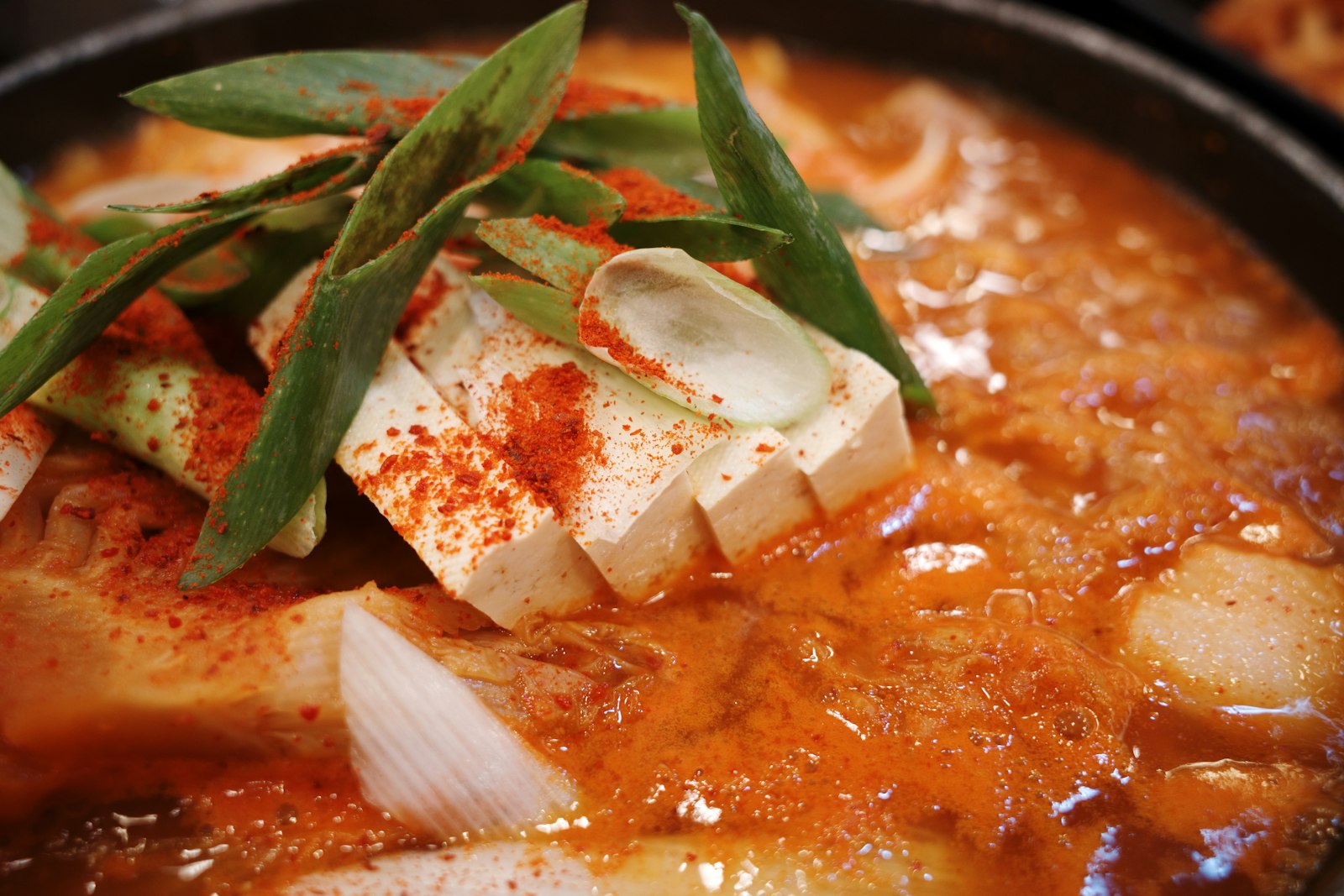Red vegetable stew in a bowl