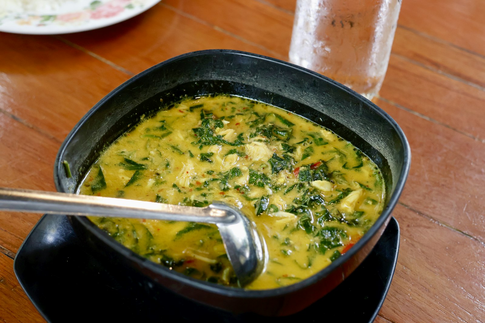 Bowl of green spinach stew