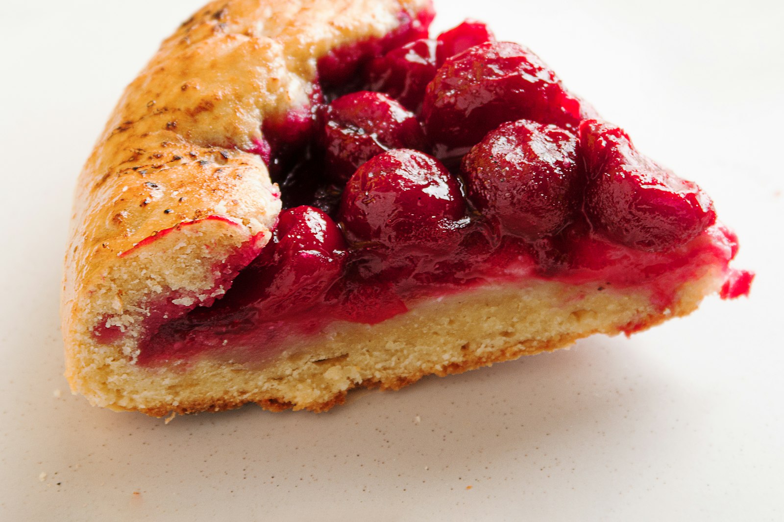 Slice of berry galette
