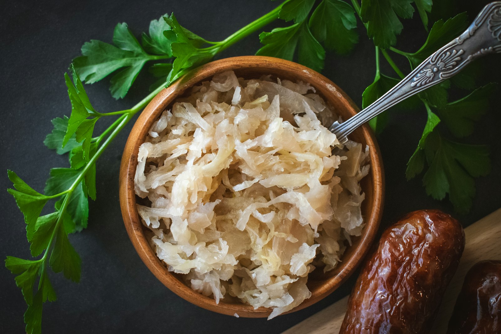 Bowl of homemade sauerkraut