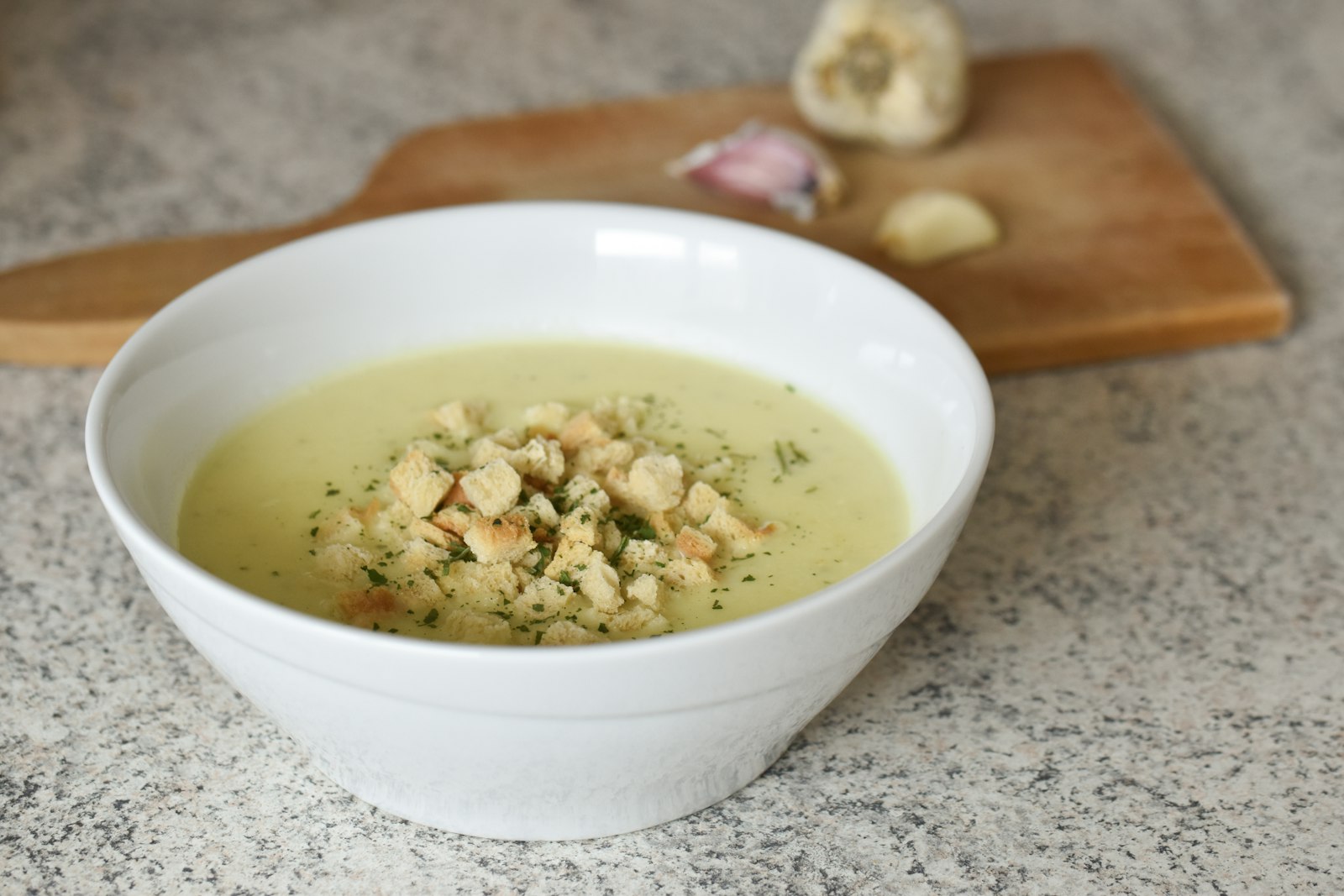 Bowl of roasted cauliflower soup