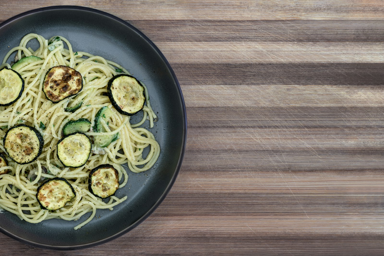 Zucchini noodles in a bowl