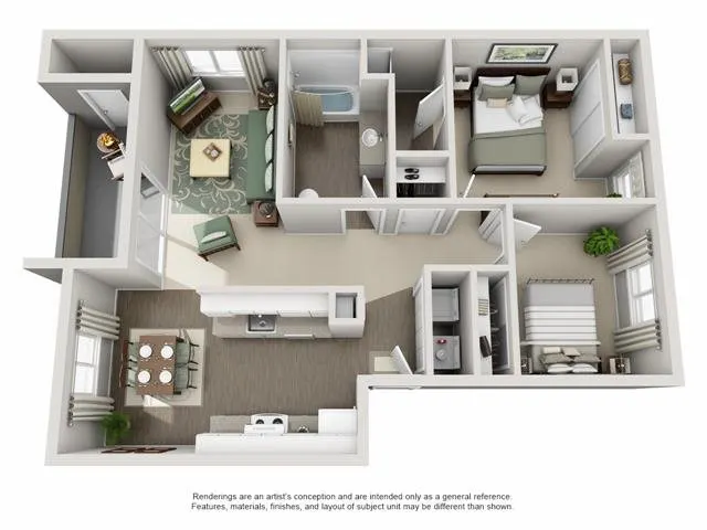 2x2 floor plan