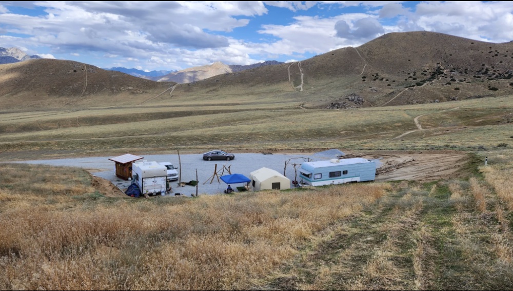 The camp and landing area