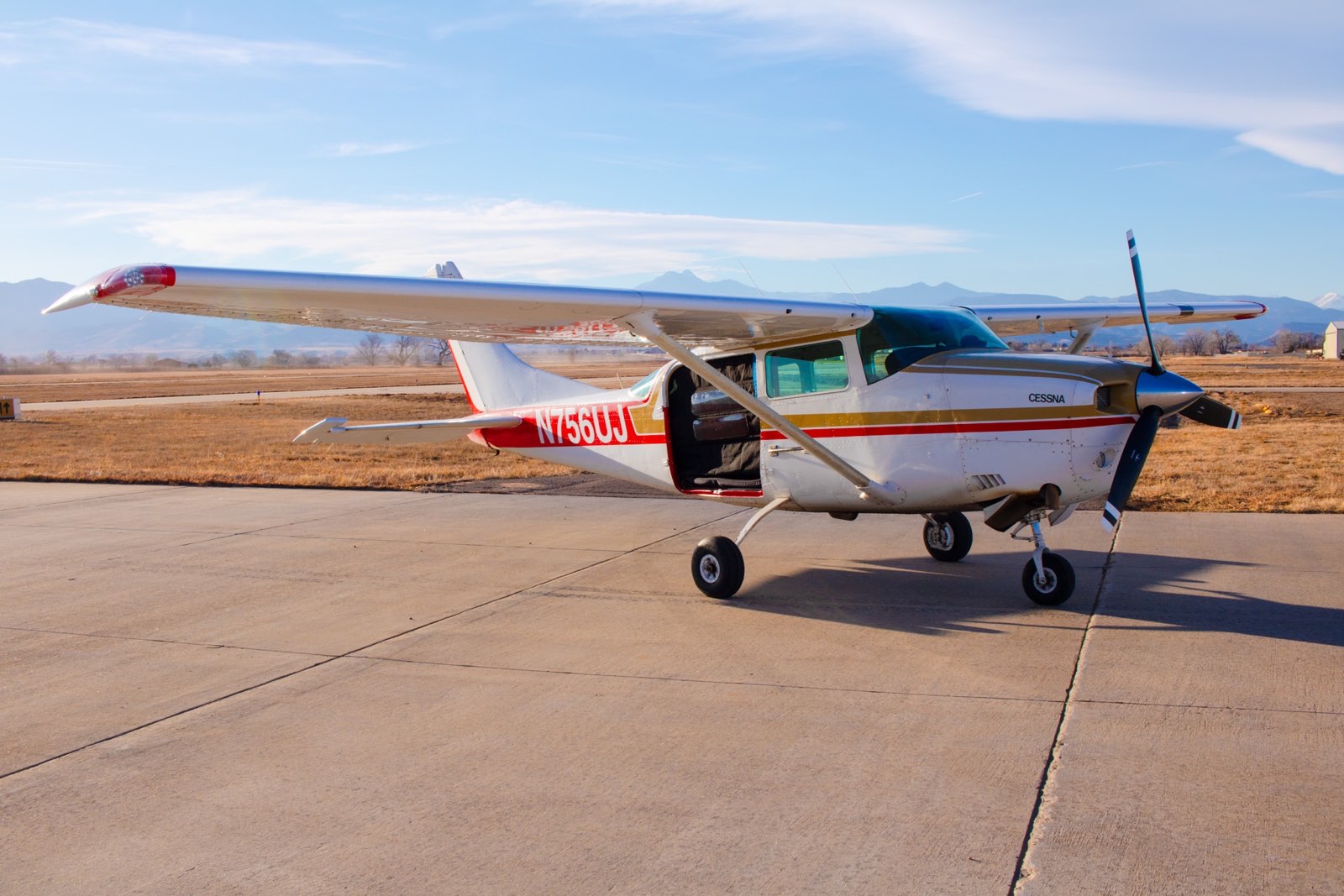 The Red Rocket parked on the ramp