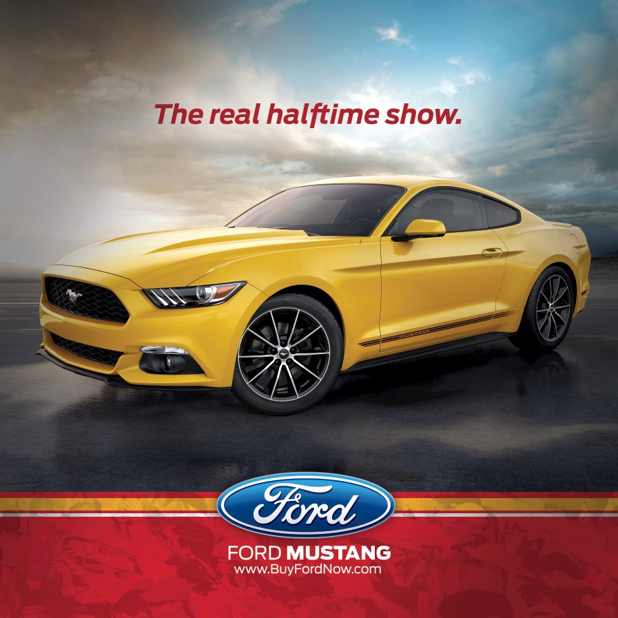 Ford Mustang Fan Zone ad: The real halftime show.