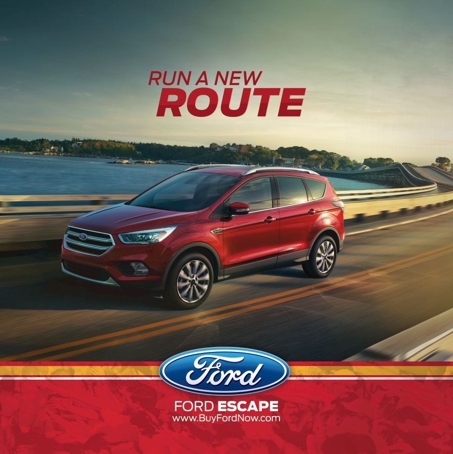 Ford Escape Fan Zone ad: Run a New Route