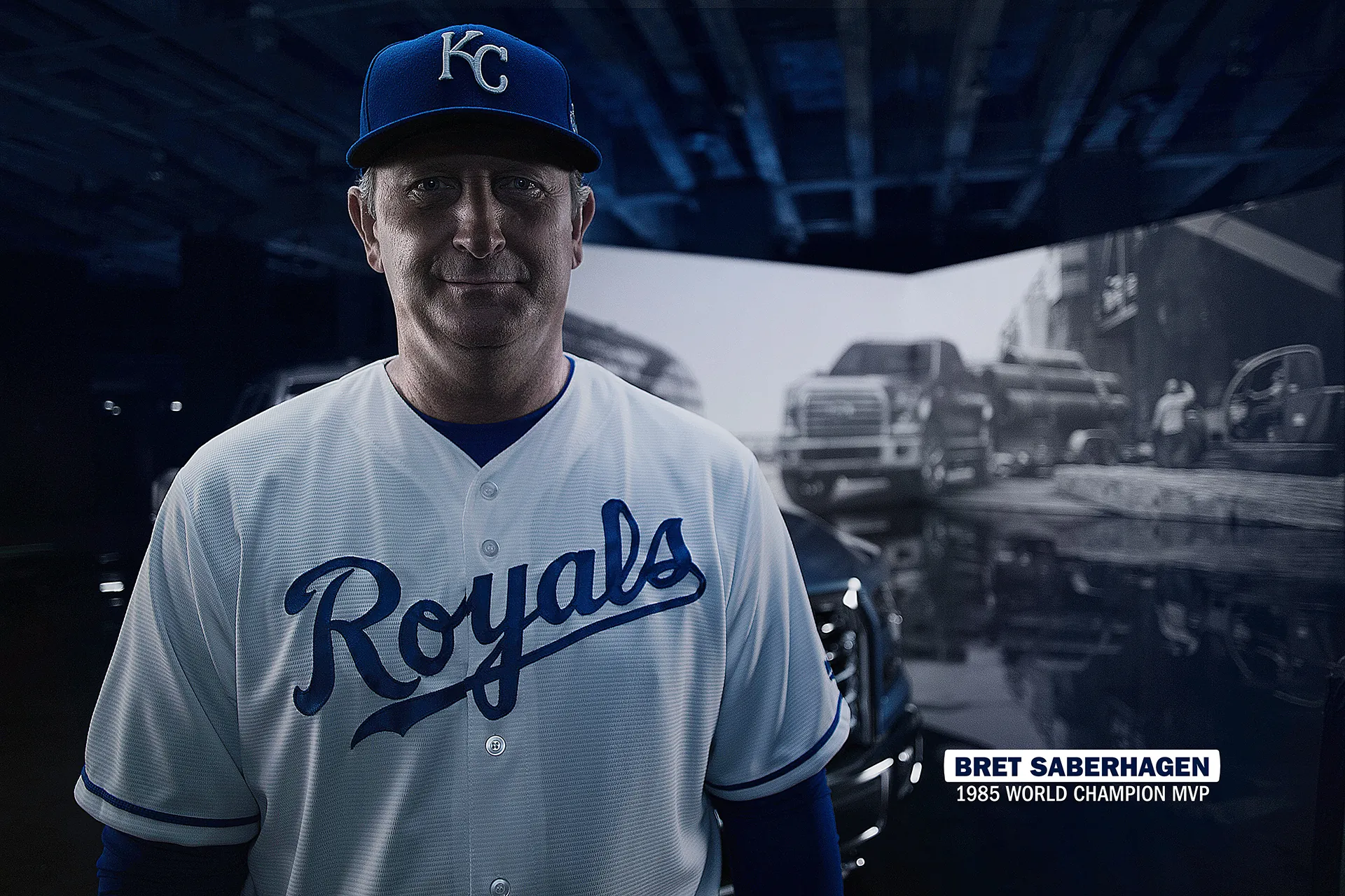 Bret Saberhagen, 1985 World Champion MVP, in a Royals uniform