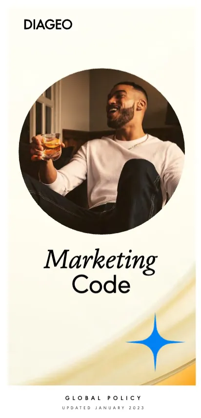 Cover of the Diageo Marketing Code global policy document