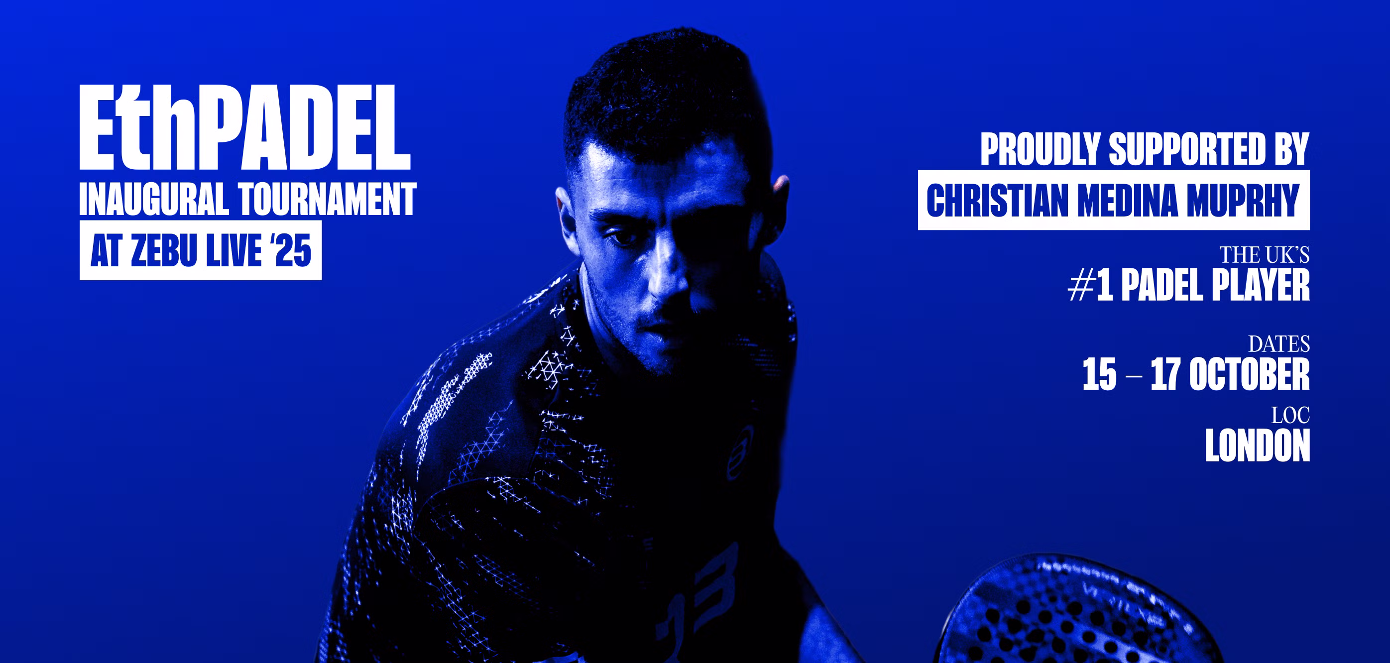 Flight3 Sponsors UK's No.1 Padel Player Christian Murphy to Power ETHPadel’s Inauguration