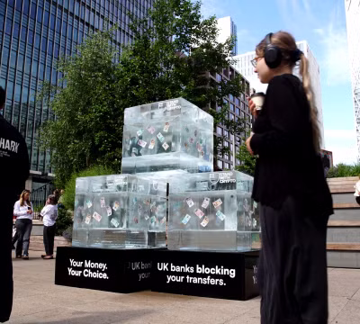 Stand with crypto UK Ice block activation Flight3
