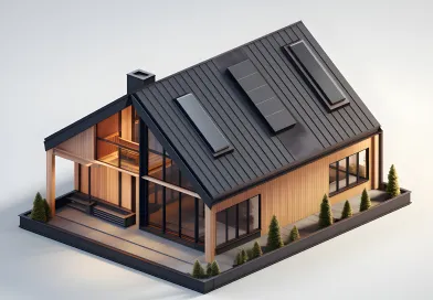 Modern prefabricated house exterior